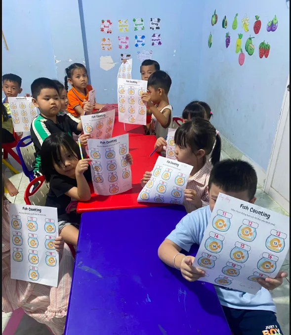 Hoạt động trong khoá Tiếng Anh Mầm Non